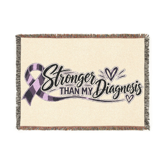 Stronger Than My Diagnosis - Survivor That Is My Goddess Woven Blanket
